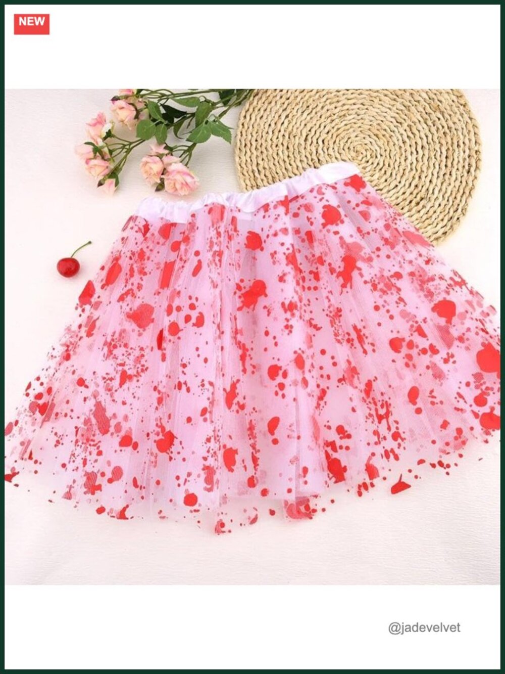 Blood Splatter Halloween Skirt Cosplay Costume Accessory - Picture 2 of 6